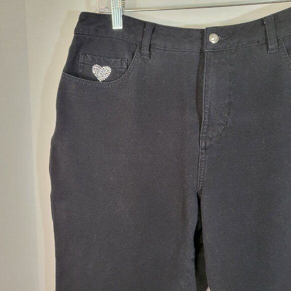 Dream Jeannes by Quacker Factory Women's Stretch Jeans Size 14 Black - Picture 2 of 12